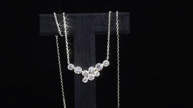 Diamond necklace women round high quality VVS small fresh and simple diamond necklace versatile