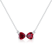 Fashion Ruby Ribbon Shaped Collarbone Necklace