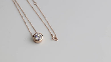 k gold rose gold necklace women moissanite round princess square moissan diamond pendant necklace gift