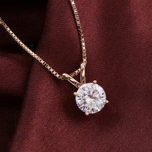 k gold rose gold necklace women moissanite round princess square moissan diamond pendant necklace gift