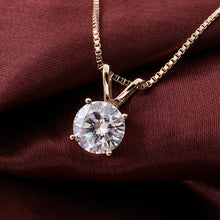 k gold rose gold necklace women moissanite round princess square moissan diamond pendant necklace gift