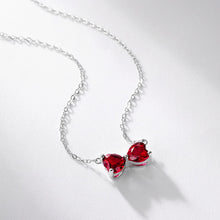 Fashion Ruby Ribbon Shaped Collarbone Necklace