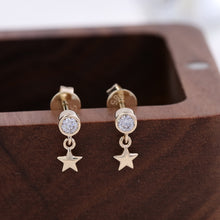 High quality diamond earrings star earrings new cultivated diamond single 50 points earrings