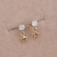 High quality diamond earrings star earrings new cultivated diamond single 50 points earrings