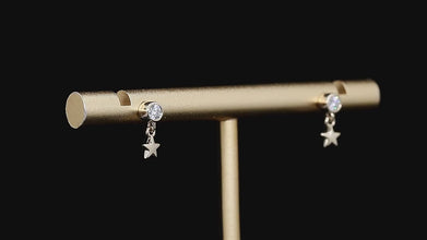 High quality diamond earrings star earrings new cultivated diamond single 50 points earrings